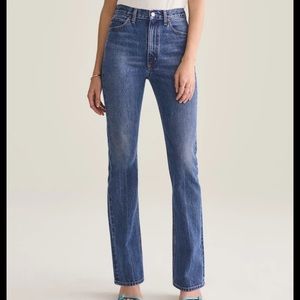 Agolde Classic High-Rise Straight Leg Jeans in Medium Blue
